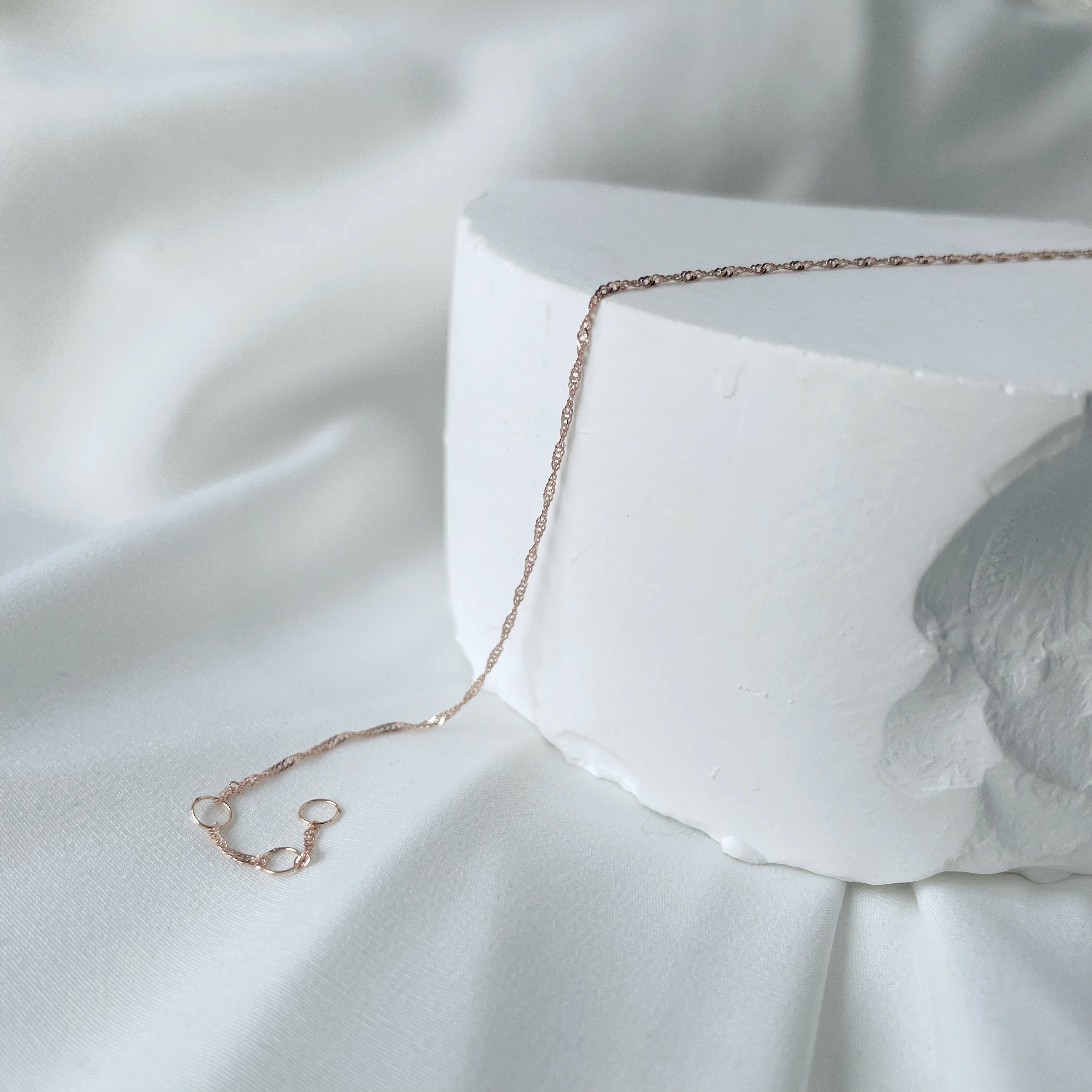 14K輕柔波紋手鏈