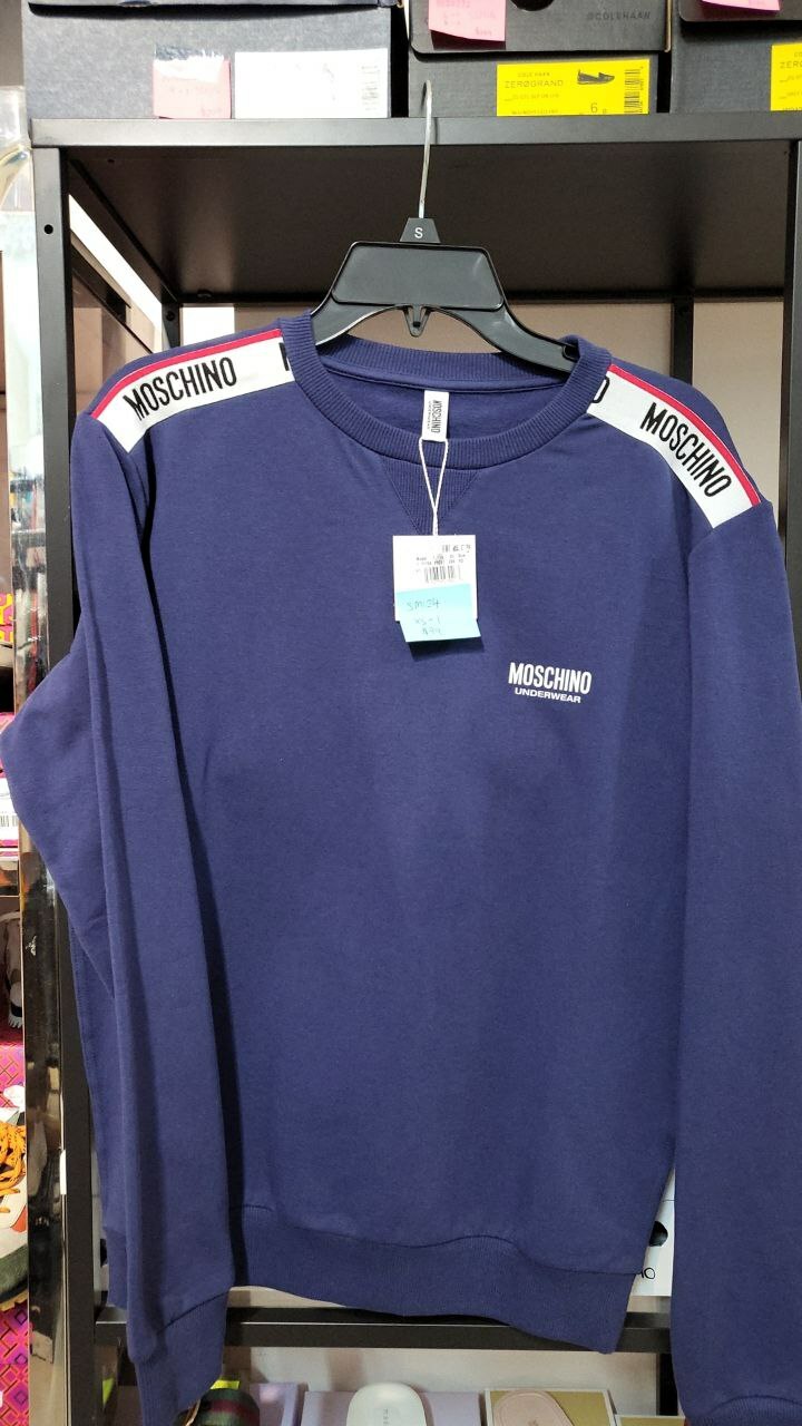 [S] MOSCHINO LINE LOGO HOODIE JACKET,NAVY, 1T1704-8101-290 (SM124)