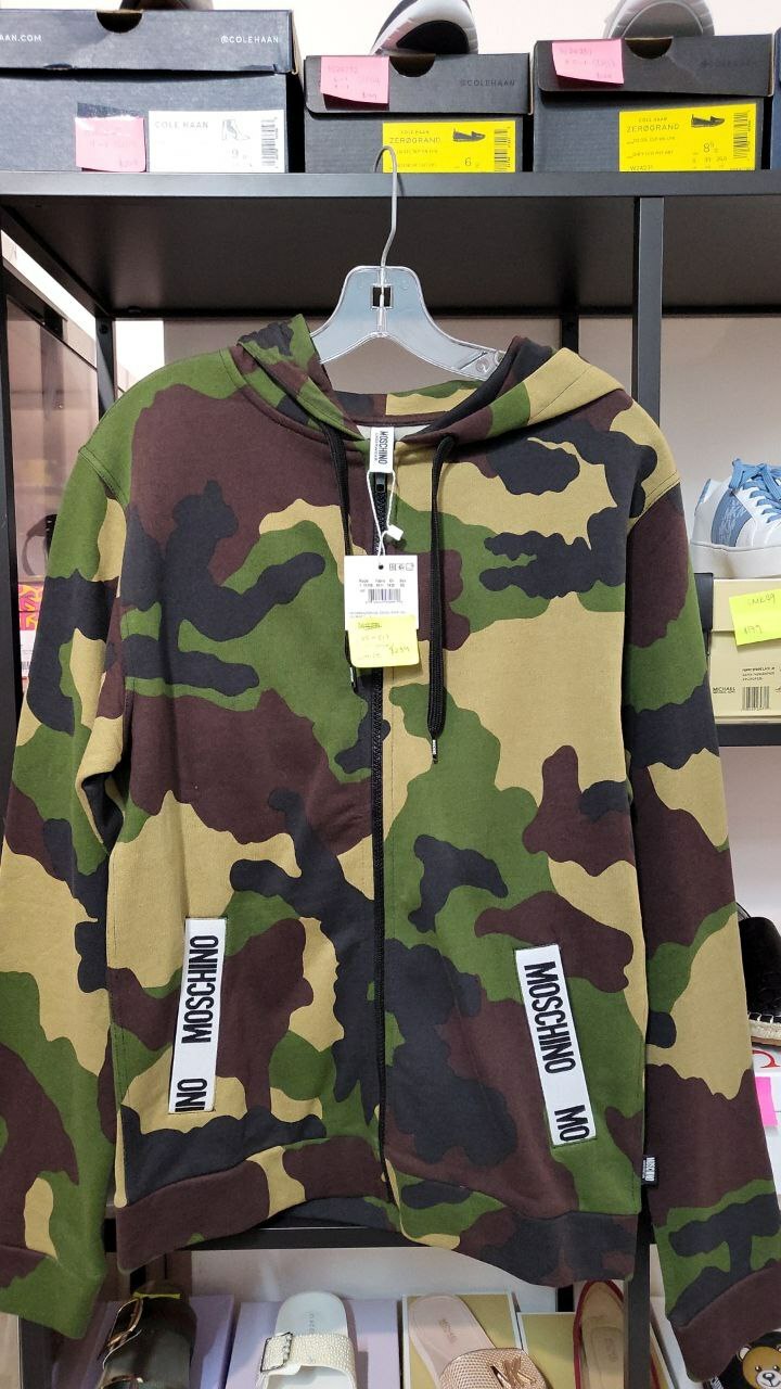 [S] MOSCHINO ZIPPED HOODIE JACKET, CAMO, 1T1708-8111-1430 (SM128)
