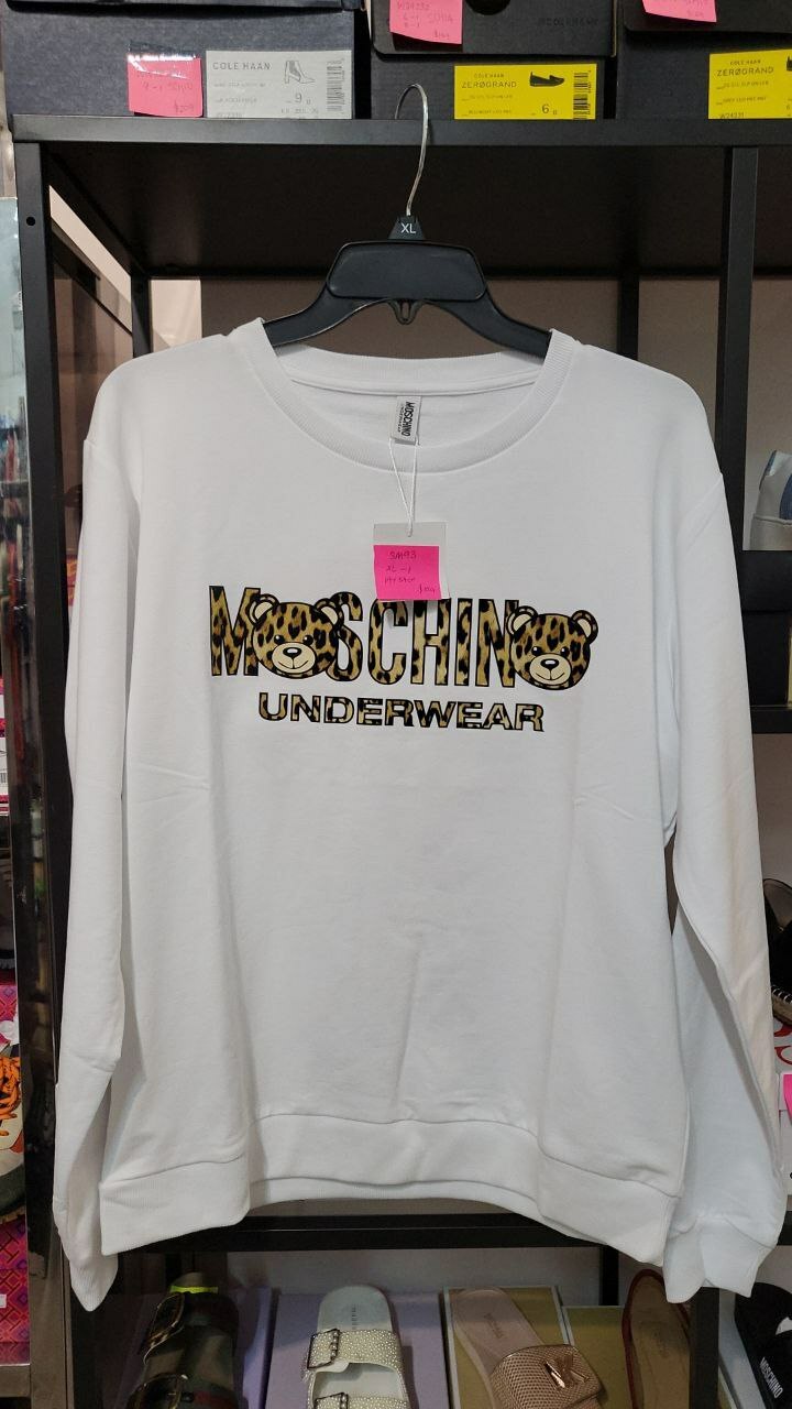 [S] MOSCHINO FELPA,WHITE, 170890340001 (SM93)