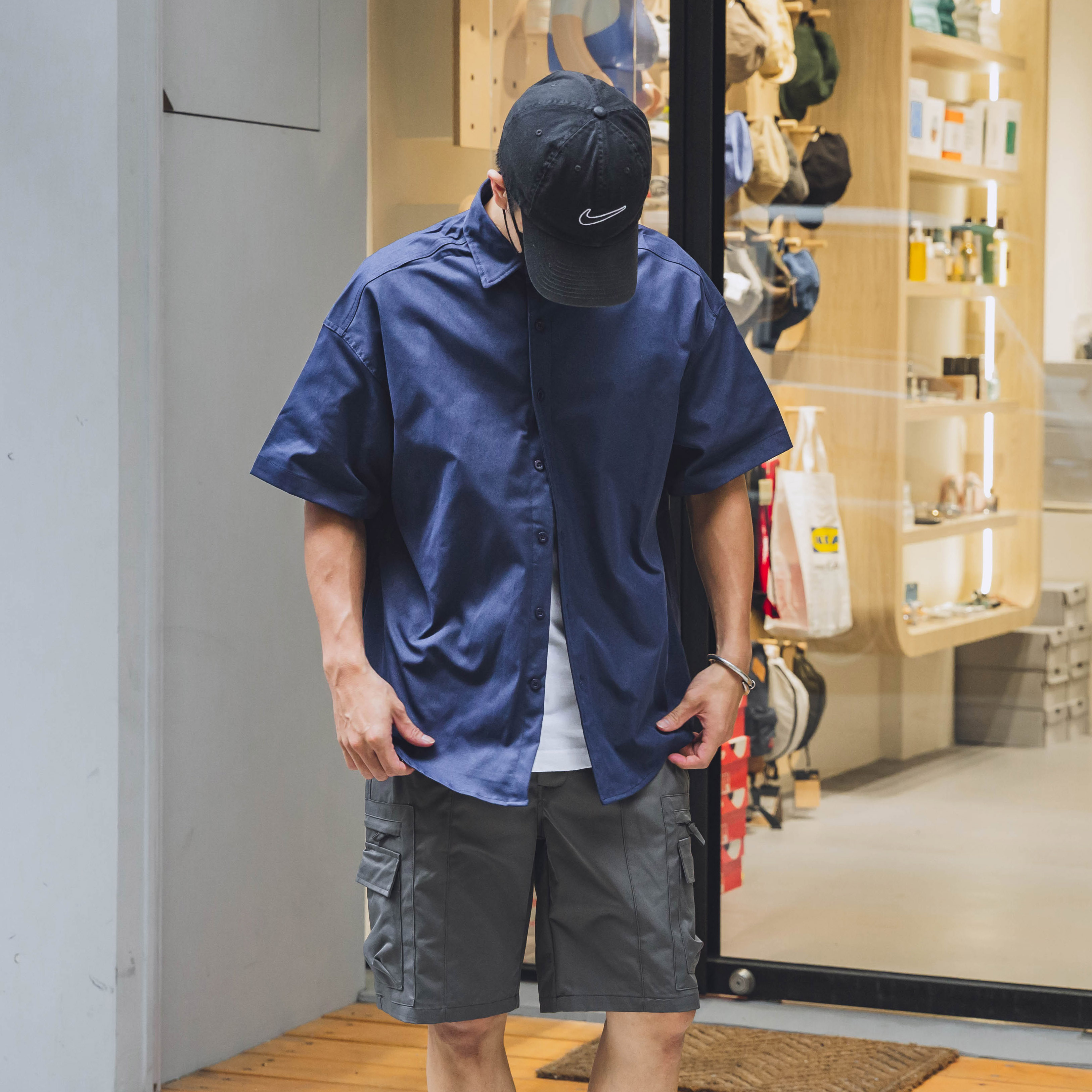 ALLY 斜紋布 工裝 套裝 防風 襯衫【Z011】