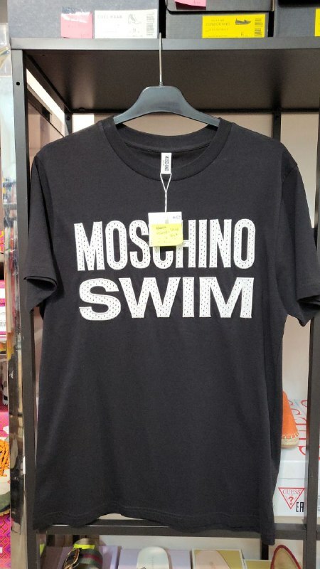 [S] MOSCHINO SWIM LOGO SHORT SLEEVE T-SHIRT, BLACK, 3T1912-2325-555 (SM139)