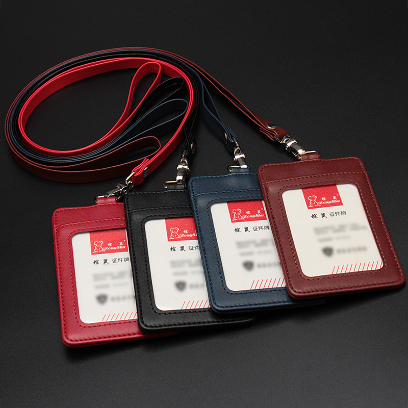 豎款雙面真皮證件多卡位卡套