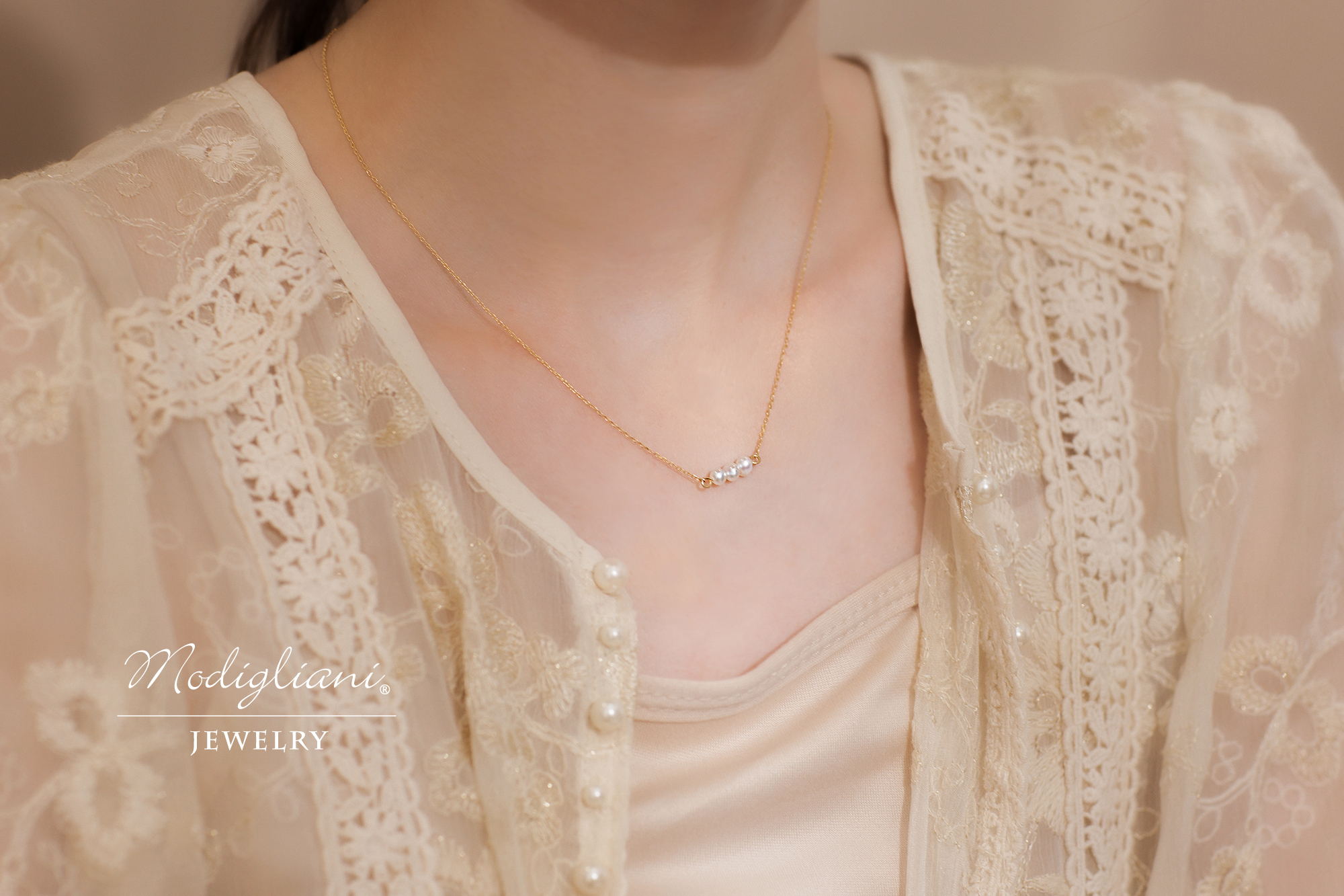 黃銅飾品,黃銅,簡約,百搭,氣質,項鍊,18K金,天然珍珠,小巧