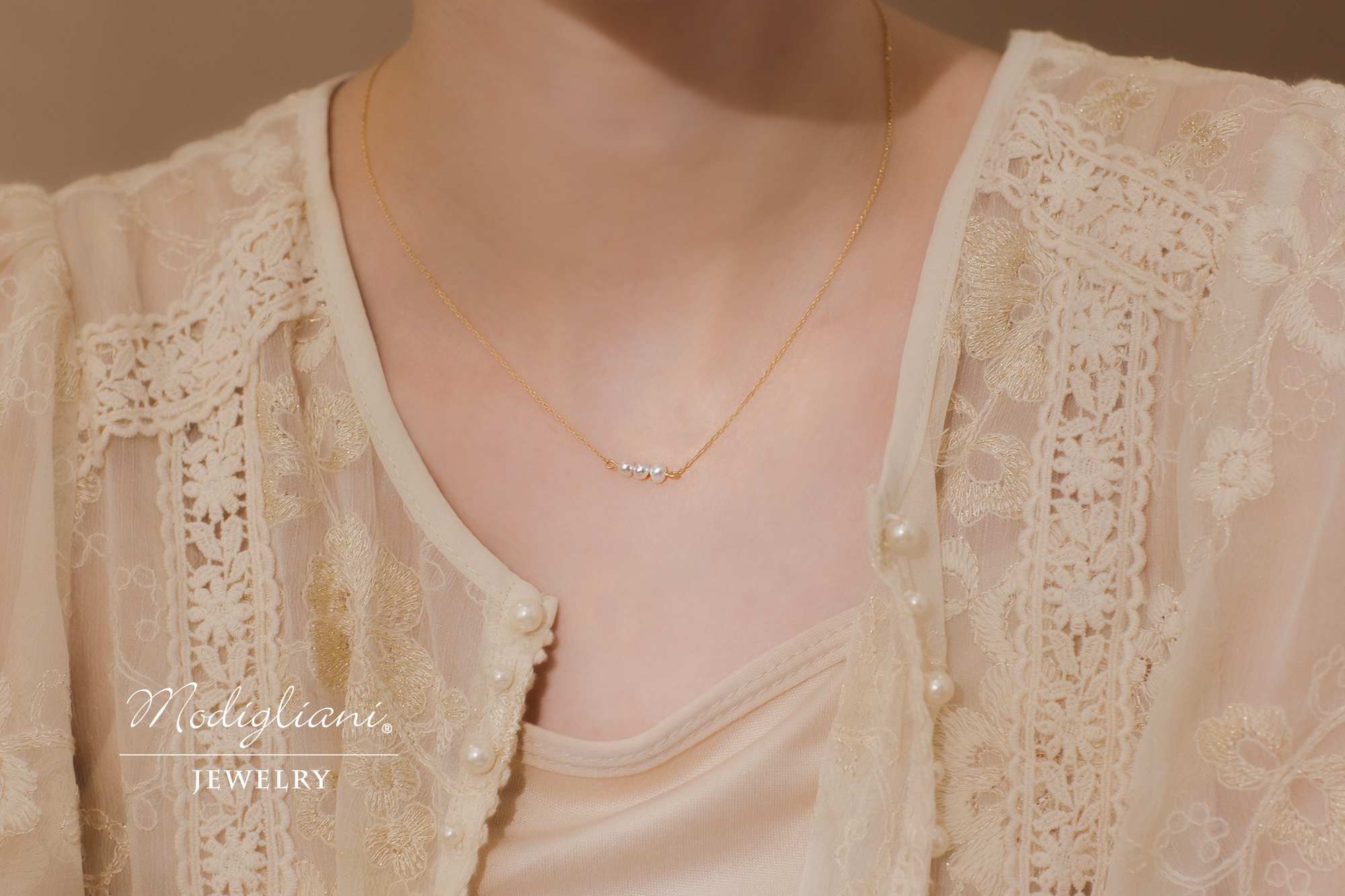 黃銅飾品,黃銅,簡約,百搭,氣質,項鍊,18K金,天然珍珠,小巧