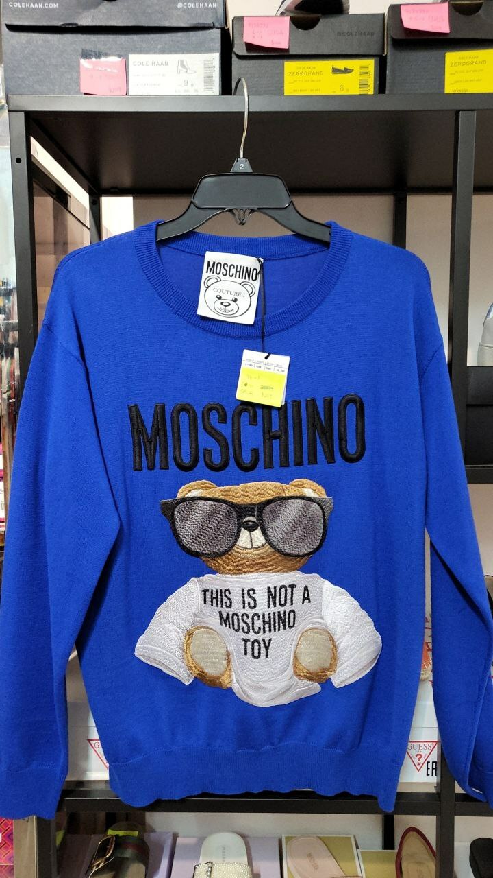 [S] MOSCHINO TOY BEAR SWEATSHIRT,BLUE, ZT0901-5200-0298 (SM141)