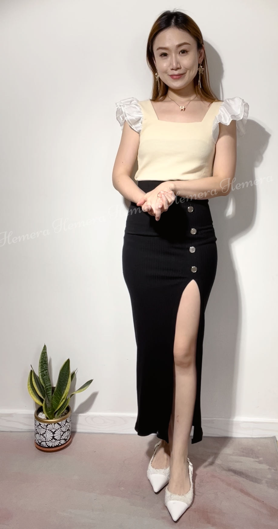 Fei Fei Sleeve Knit Top TP22S0674