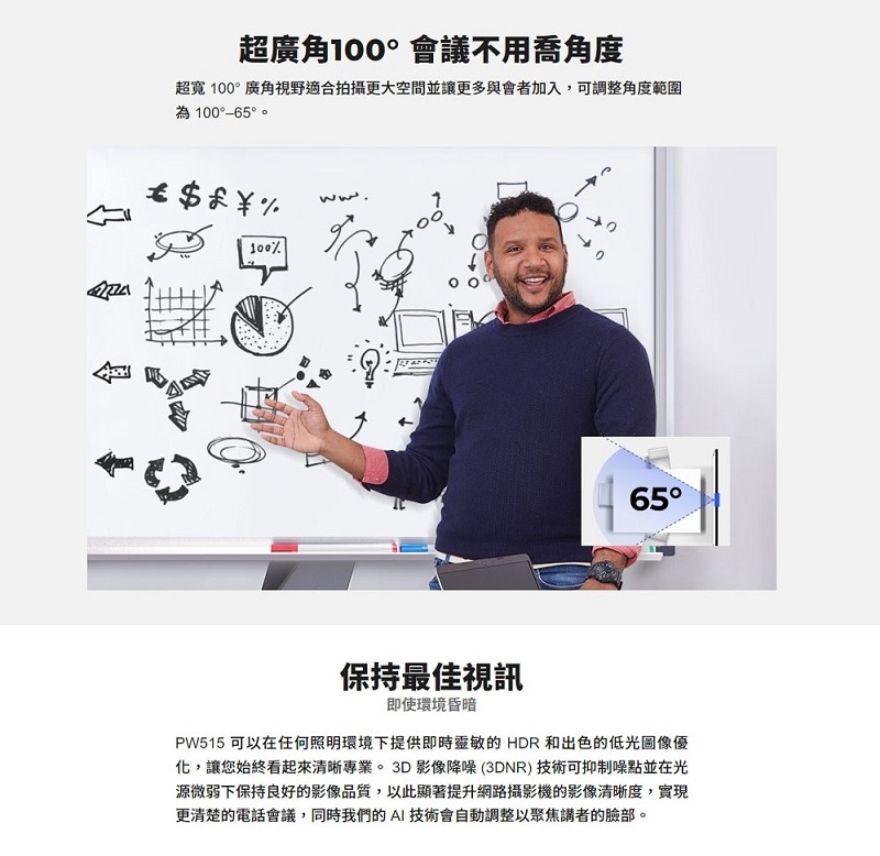 米特3C數位–圓剛 PW515 4K 自動對焦 AI網路攝影機