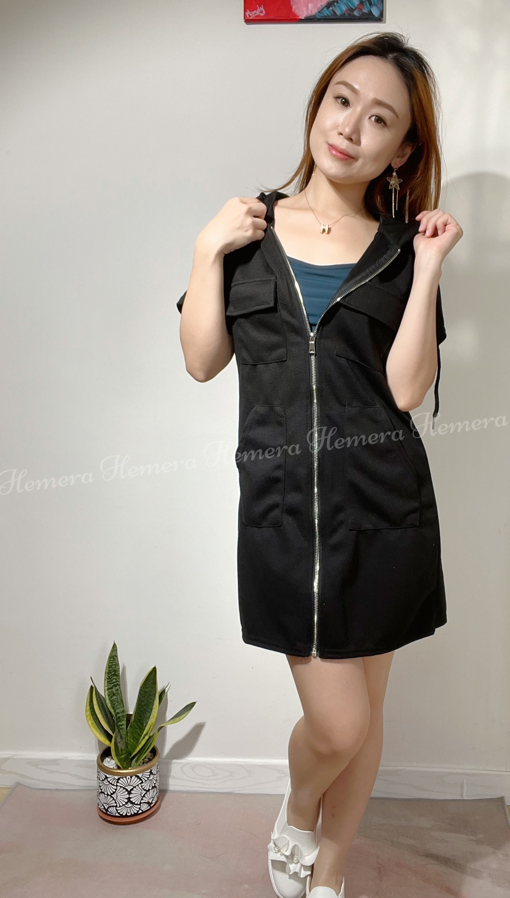 Casual Simple Cotton Dress DR22S0678