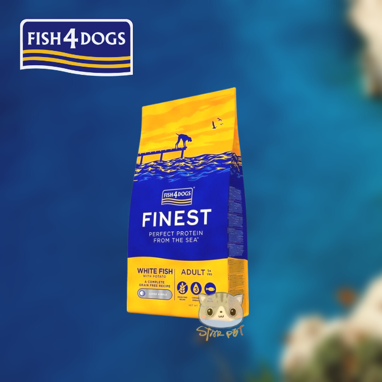 Finest Fish4Dogs White fish with Potato - Large Bites 6kg