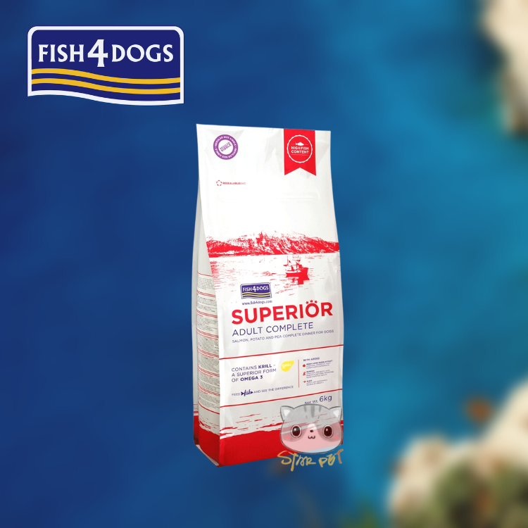Superior Fish4Dogs - Salmon for Adult dogs (Large Bites) 12kg
