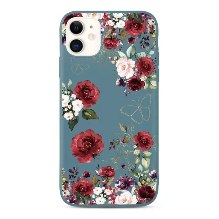 iPhone 12-13系列 磨砂手機殼皇室花園
