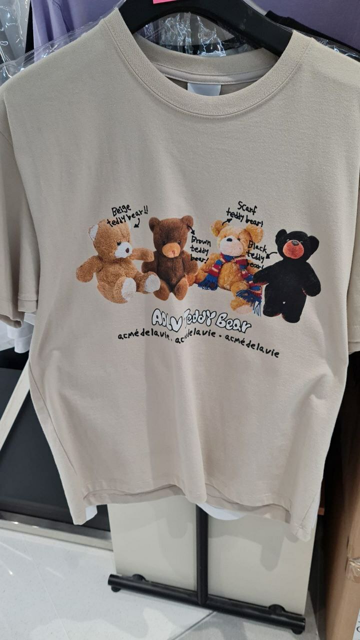 [S] ADLV TEDDY BEAR FRIENDS T-SHIRT, BEIGE, ADLV22SS-SSTBDF-BEG (SAV38)