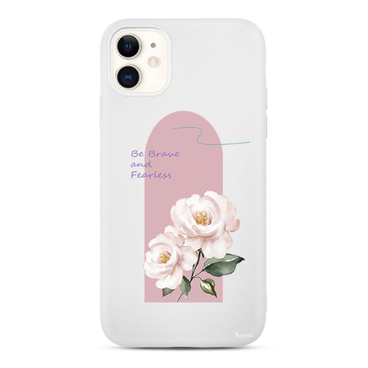 iPhone 12-13系列 磨砂手機殼粉花物語