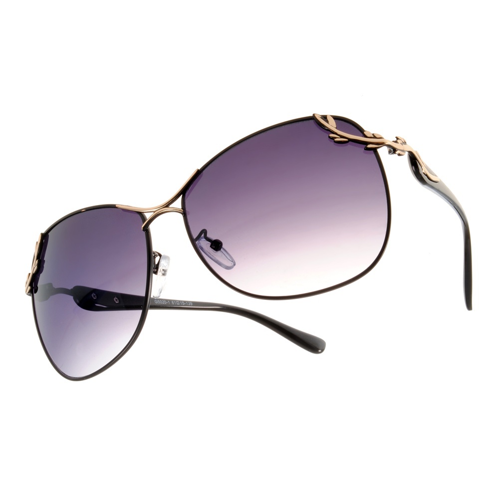 【EJING】EJG5020 (三色) 貴婦名媛花漾方框太陽眼鏡