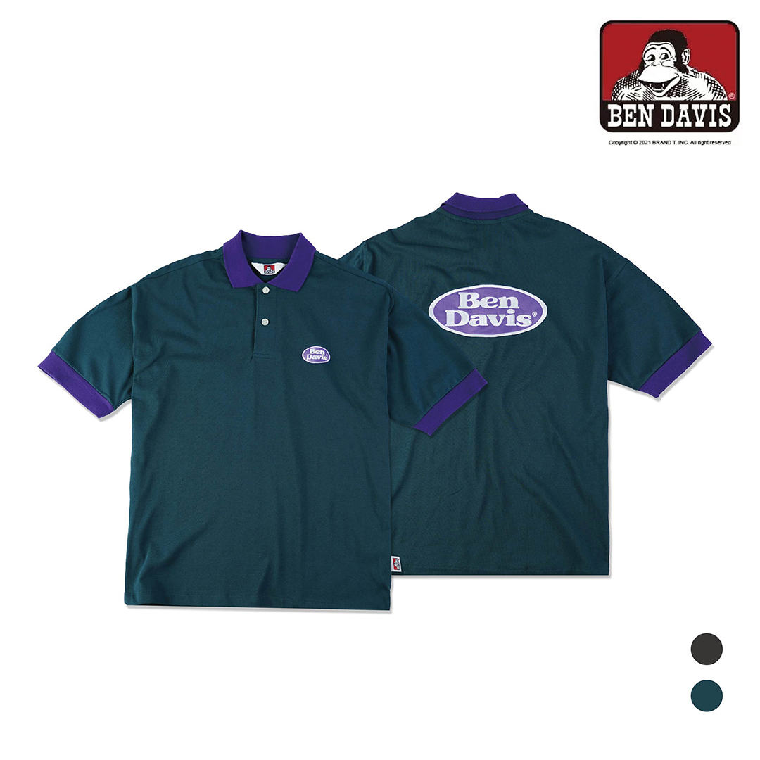 【 BEN DAVIS | 拼色寬鬆短POLO衫 - 2色 】