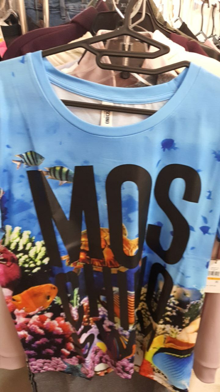 [S] MOSCHINO SMIM SEA T-SHIRT,BLUE, 2T1916-2124-1278 (SM148)