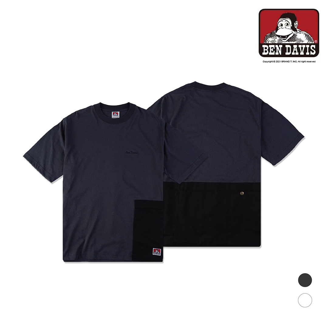 【 BEN DAVIS | 拼接大口袋寬鬆短TEE - 2色 】