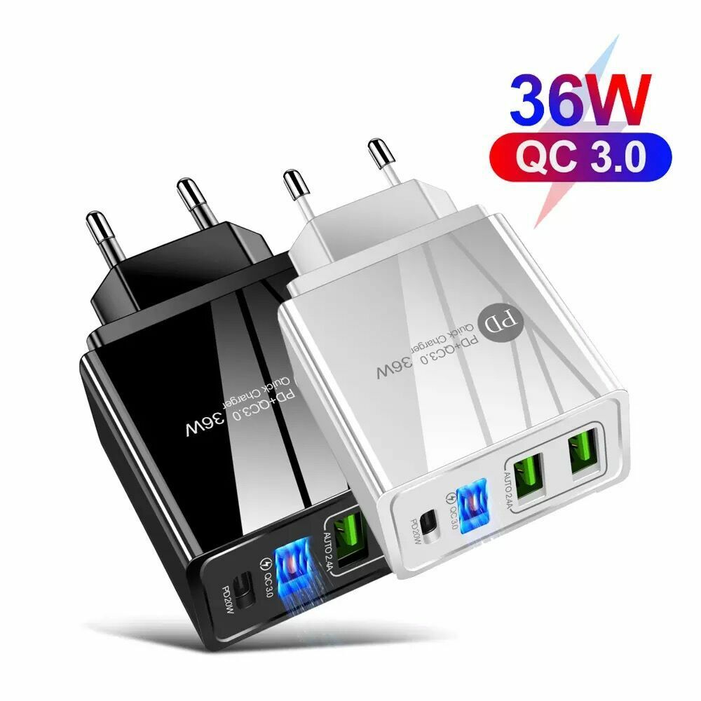 4孔雙USB快充手機充電線