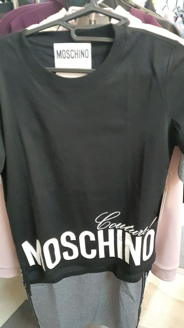 [S] MOSCHINO COUTURE! WORD TEE, BLACK, EA0703-0540-1555 (SM151)