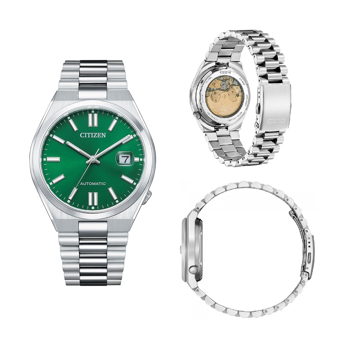 Citizen 經典大地綠面盤自動上鍊機械男錶 NJ0150-81X