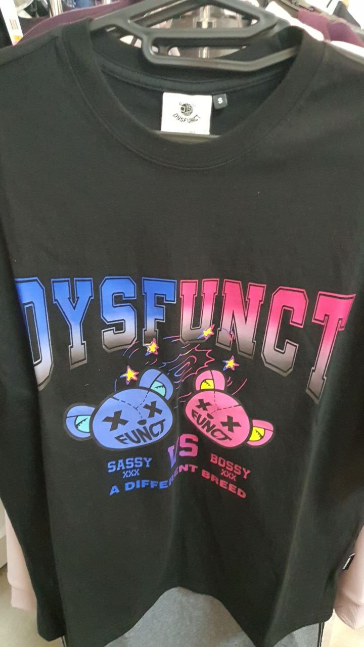 [S] DYSFUNCT VS SHORT SLEEVE T-SHIRT,BLACK, T-VSTSHIRT B (SDY11)