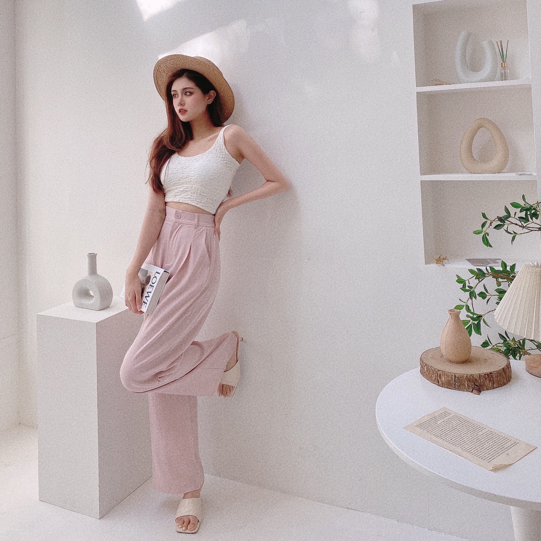 舒服涼感面膜西裝長褲/二色【C02263002】