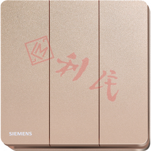 西門子 DELTA®arina 16AX 三位單控開關掣 (冰川白/玫瑰金/永恆灰/香檳金/型啞黑)