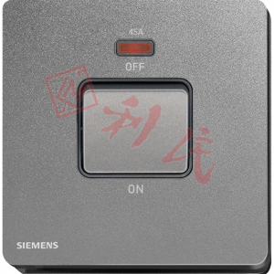 西門子 DELTA®arina 45A單位雙極開關(帶霓虹燈指示器) (冰川白/玫瑰金/永恆灰/香檳金/型啞黑)