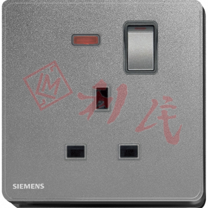 西門子 DELTA®arina 13A 單位開關插座(帶霓虹燈指示器)(冰川白/玫瑰金/永恆灰/香檳金/型啞黑)