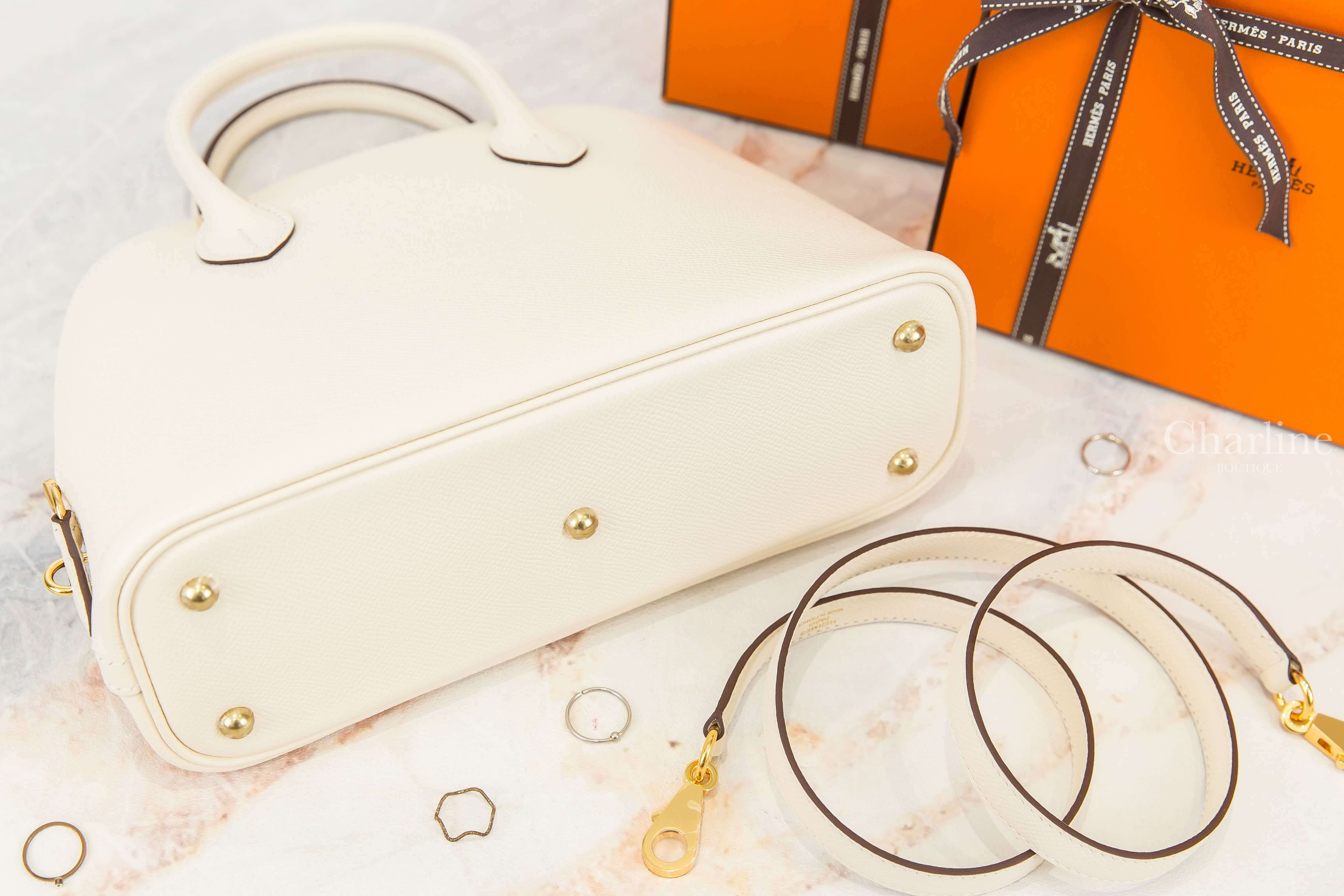 Hermès Bolide 1923 25cm I2 Nata Veau Epsom U刻奶油白金釦手提肩背包-Charline Boutique 精品代購