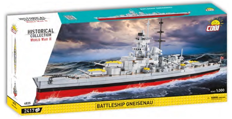 Cobi : 二戰軍艦 4835 戰艦格奈森瑙 (2416pcs)