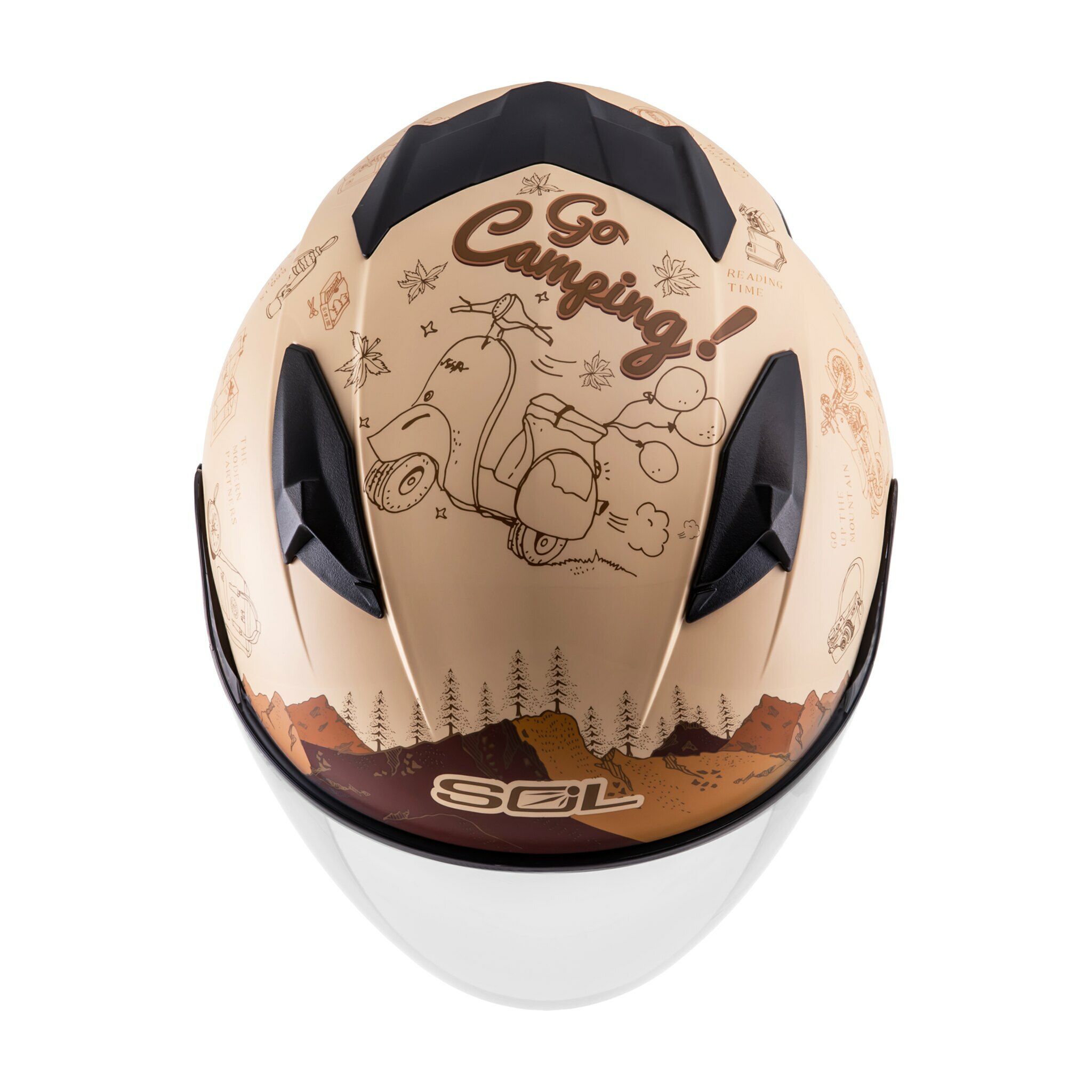 SOL  SO-7E 探險者 OUTDOOR 消光沙漠黃/棕 3/4罩