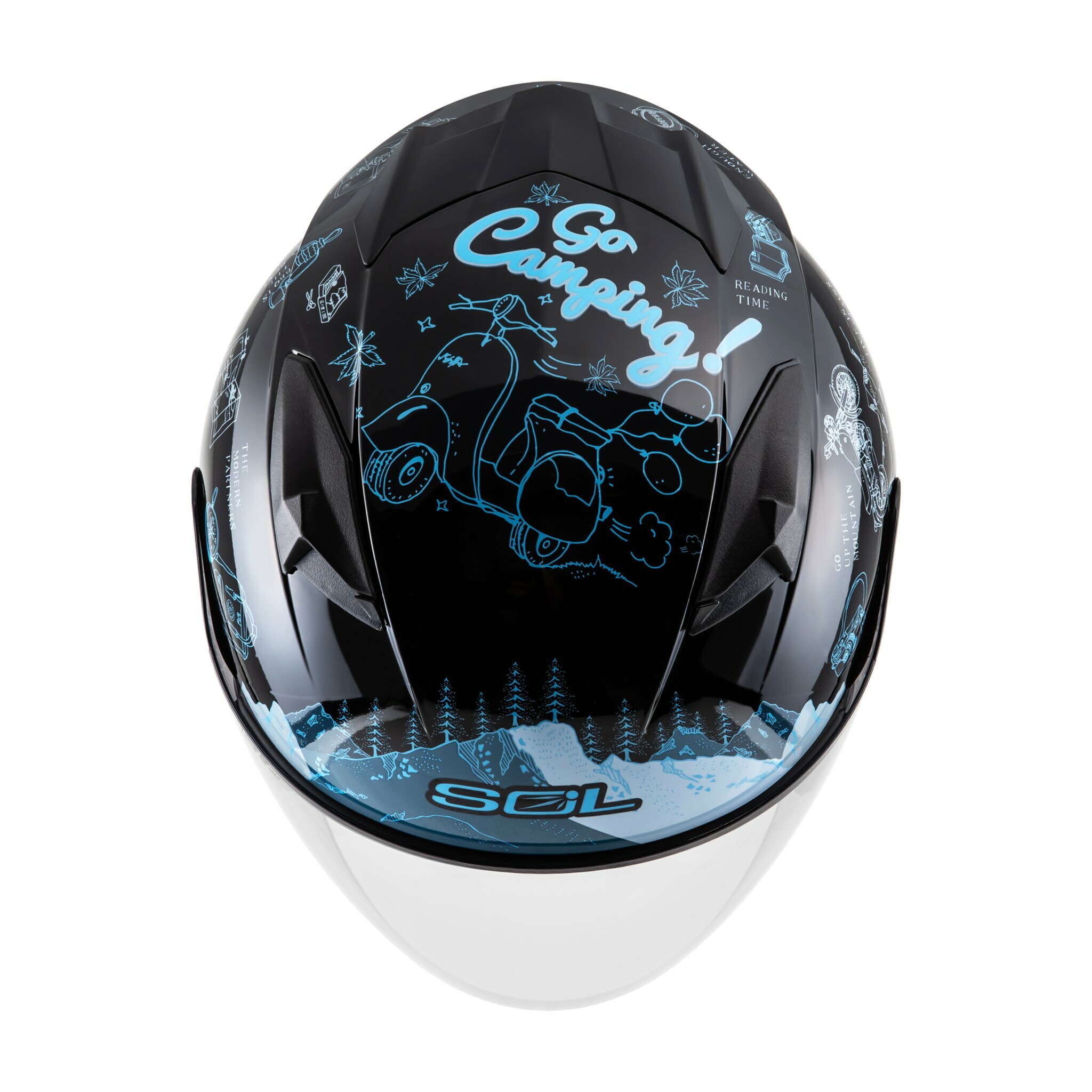 SOL  SO-7E 探險者 OUTDOOR 黑/藍 3/4罩