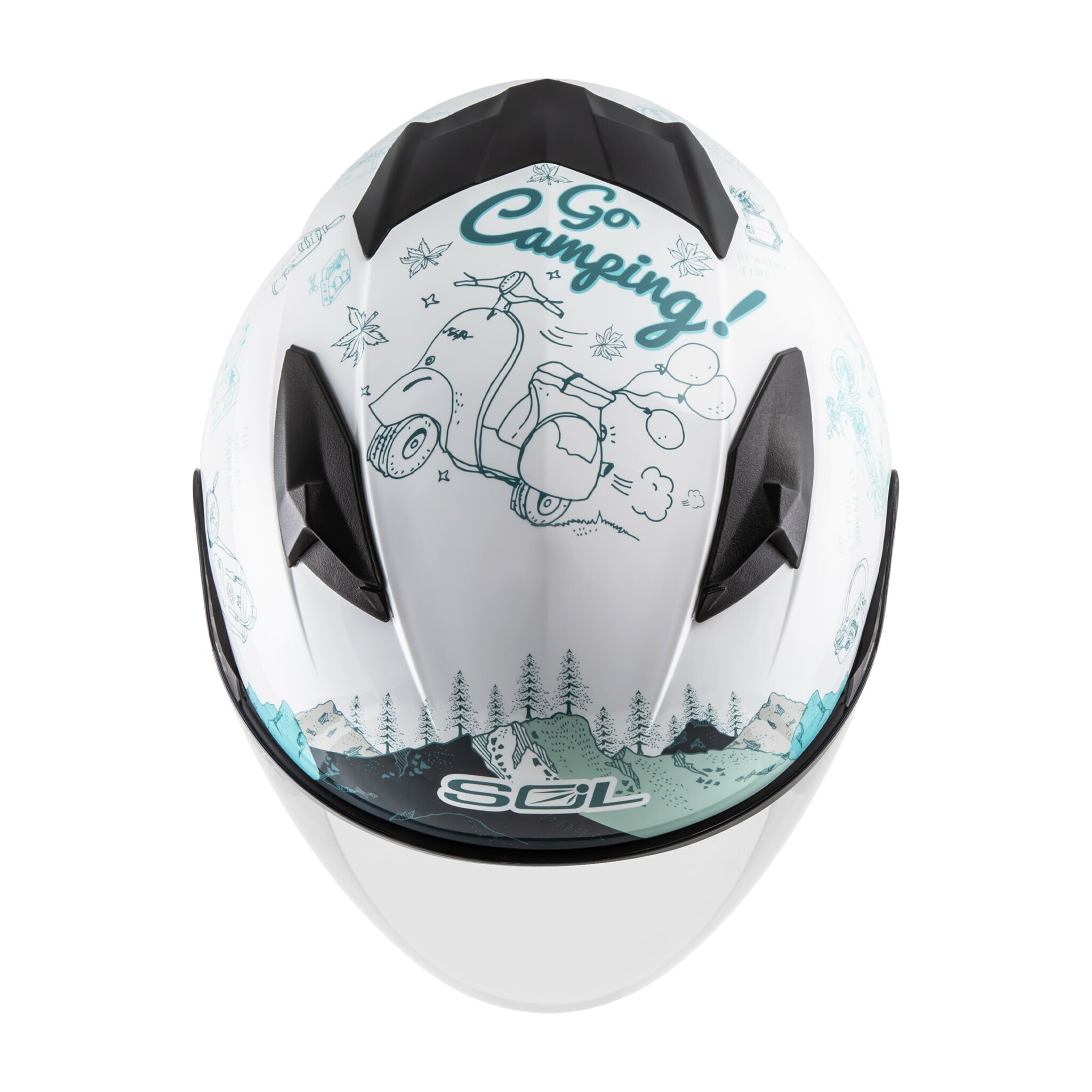 SOL  SO-7E 探險者 OUTDOOR 白/綠 3/4罩