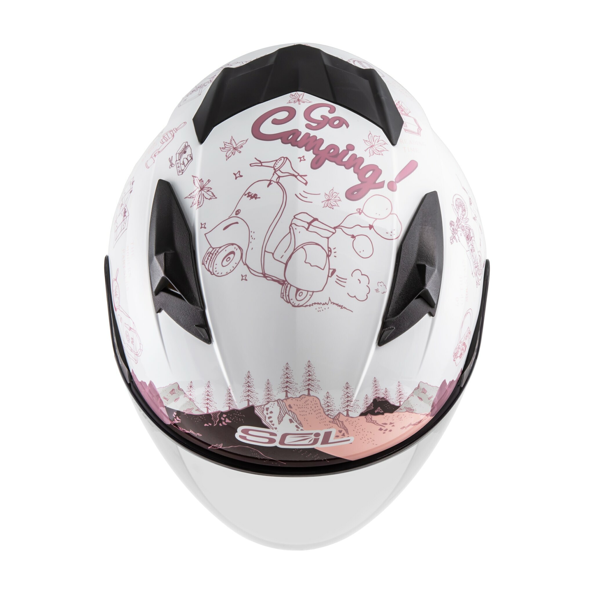 SOL  SO-7E 探險者 OUTDOOR 白/粉 3/4罩