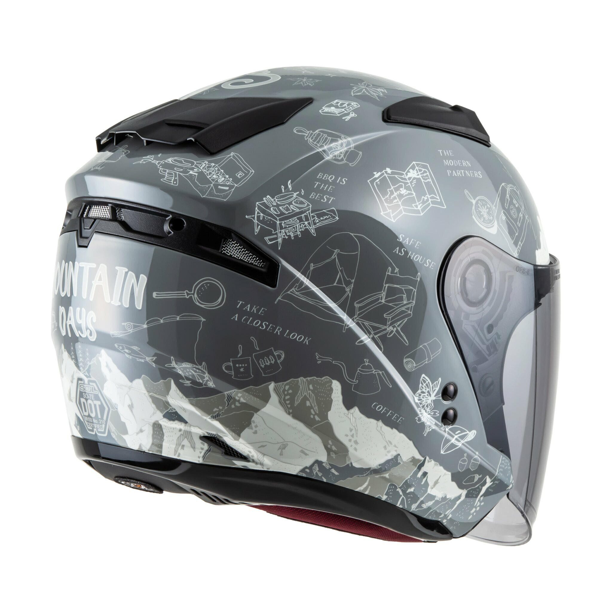 SOL SO-7E 探險者OUTDOOR 灰/銀3/4罩