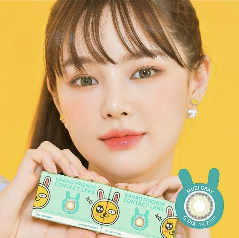 LENSTOWN x KAKAO FRIENDS  1 Month 月拋彩妝隱形眼鏡｜每盒2片 ( MUZI GRAY )