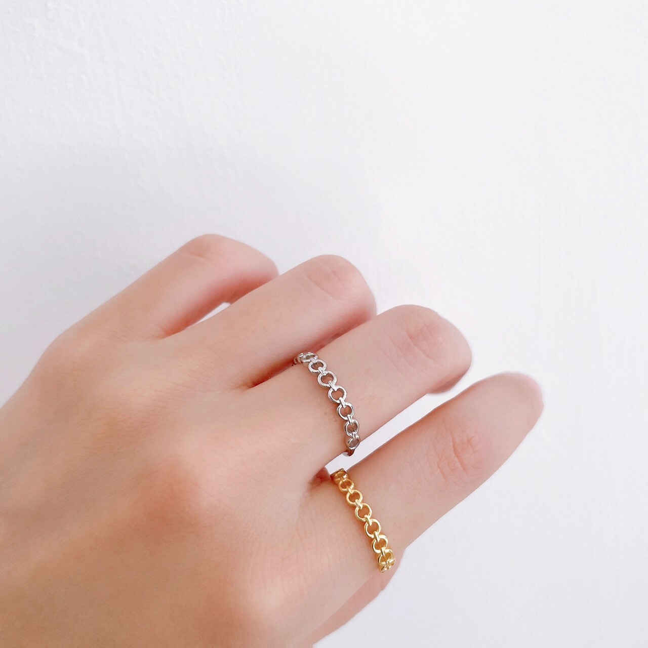 │簡約│高質感環扣 • 開口戒 • 純銀戒指 • 極簡風格 • 抗過敏