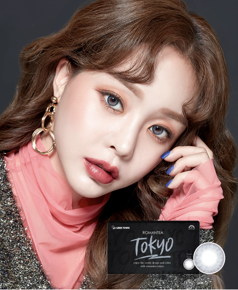 Lenstown Romantea Tokyo  每月拋棄彩妝隱形眼鏡｜每盒2片 ( Cool Gray )