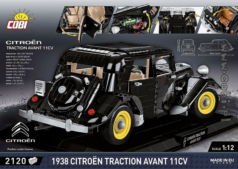 Cobi : Car 24336 Citroen Traction Avant 11CV 1938 - Executive Edition (2120pcs)