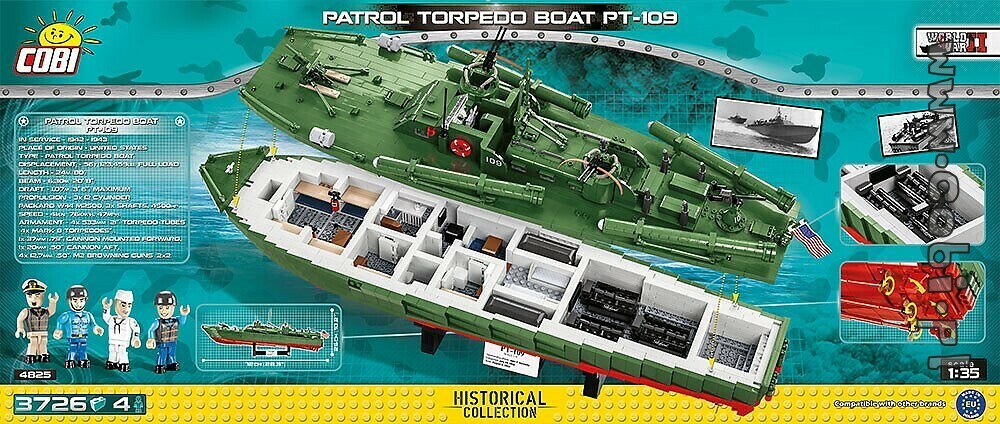 Cobi : WWII Ships 4825 Patrol Torpedo Boat PT-109 (3726pcs)