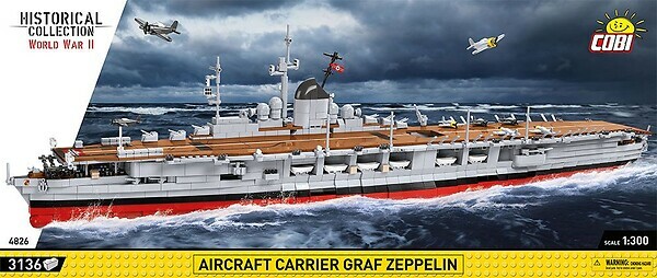 Cobi : WWII Ships 4826 Aircraft Carrier Graf Zeppelin (3136pcs)