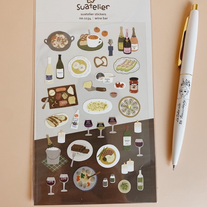 紅酒 日常系列手帳貼紙#1134｜韓國Suatelier