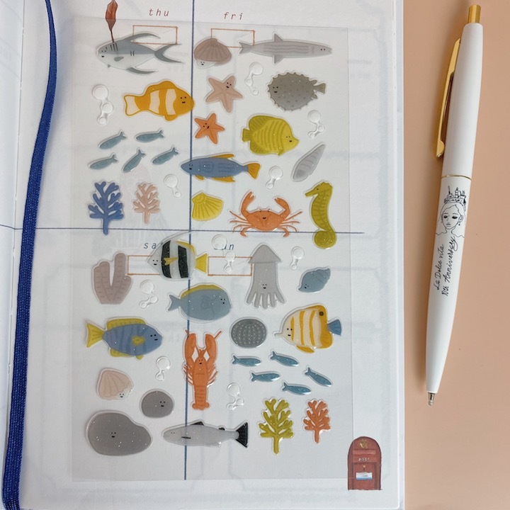 海底世界 立體手帳貼紙#1130｜韓國Suatelier