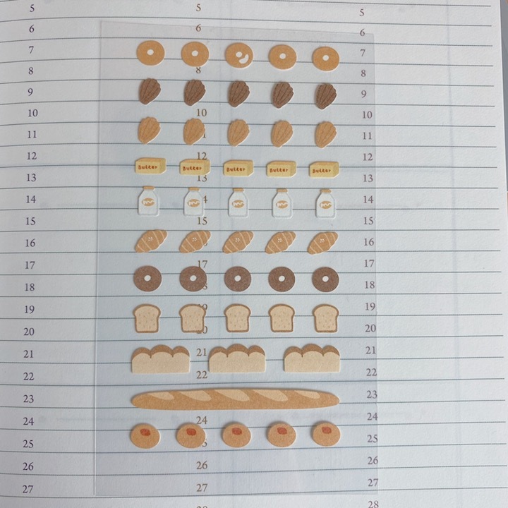 麵包 迷你手帳貼紙#112｜韓國Suatelier