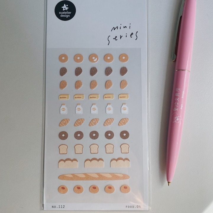 麵包 迷你手帳貼紙#112｜韓國Suatelier