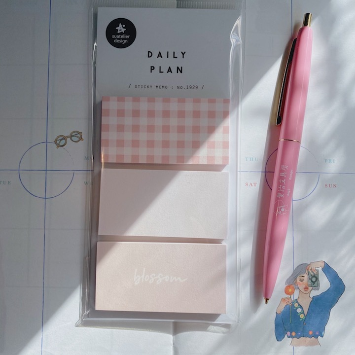 粉色的 150枚便利貼 memo #1929｜韓國Suatelier
