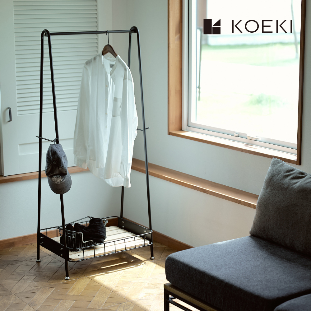 【日本KOEKI】工業風多功能A型掛衣架 BCH-600（BK）