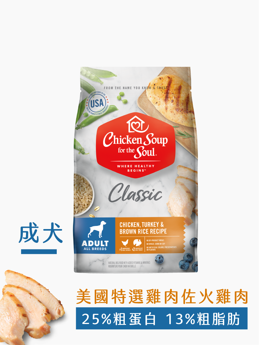 經典系列 成犬配方 美國特選雞肉佐火雞肉【13.5磅】效期2026年8月26日